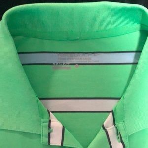 Nike golf white and green polo, size S.